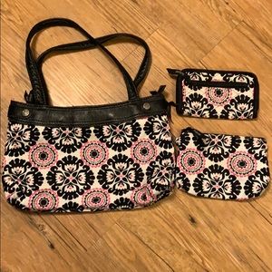 thirty-one purse, wallet & makeup bag